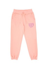 Resim U.S. Polo Assn. Kız Çocuk Neon Pembe Simli Baskı Detaylı Jogger Eşofman Altı 50316849-VR105 