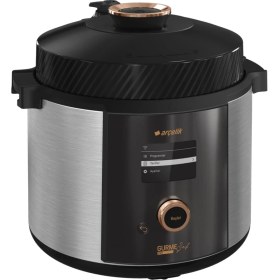 Resim Arçelik LCD Ekranlı Zamanlayıcı/düdüklü/sıcak Tutma Özellikli 5.5 Lt 1100 W 13 Programlı Çok Amaçlı Pişirici, Inox 