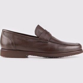 Resim Hakiki Deri Eva Taban Kahverengi Erkek Günlük Ayakkabı Kahverengi 