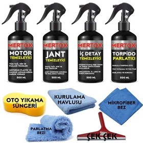 Resim Mertox Oto Temizlik ve Bakım Seti Motor Jant İç Detay ve Torpido 
