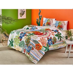 Resim Taç Ranforce Tek Kişilik Nevresim Takımı Tess Yeşil 