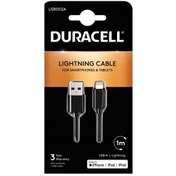 Resim Duracell USB5012A 1m USB-A to Lightning Mfi Charge Cable Siyah 