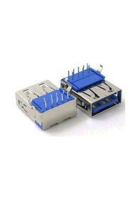 Resim Usb 3.0 Dişi Konnektör 9 Pin Pcb Şase Dişi Usb Soket 