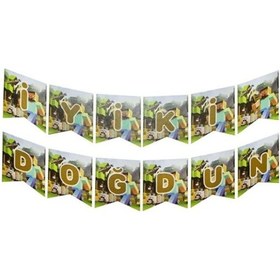 Resim Minecraft Temalı İyi Ki Doğdun Banner Tüm Yaşlar 