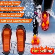 Resim 1 Çift Tam Taban Kaplamalı Elektrikli Isınabilir Tabanca, USB Bağlantılı, İstege Göre Ayarlanır Yumuşak ve Rahat Kumaş, Şişme Koruyuculu Kaykay Kampçilik Avcılar ile Uygun Sofralar ikiye Katlanmış Esnek Dizayn Nefes Alana Malzeme Takviyelendi dikiş ısıyla tabaka ayakkabı önlük kış aksessuvarlar 