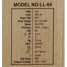 Resim Edison Rustik Beyaz LED Ampul Ledlamp 