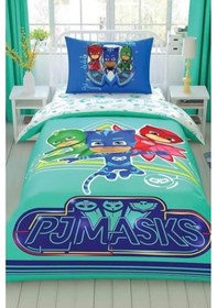 Resim Taç Lisanslı Çek Canlandır Nevresim Takımı Pj Masks Move Tek Kişilik 