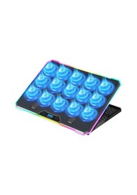 Resim Aero Storm V15 Rgb 15 Fanlı 10 Rgb Modlu 9-17.3'' Notebook Soğutucu Stand Laptop Soğutucu 