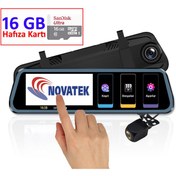 Resim Novatek Nt910+16gb Hafıza 10 Inç Dokunmatik Aynalı Araç Kamerası 