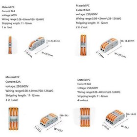 Resim Pct-223 3-giriş 3-çıkış Kablo Birleştirici Klemens-mandallı Vidasız Buat Terminali 32a 