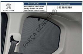 Resim Peugeot Rıfter Arka Kelebek Cam Perdesi Takım PSA Orijinal 1628951580 