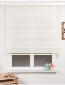 Resim Perdehanem Geniş Plise Zebra Perde 123KREM, Krem Rengi, 140 x 260 