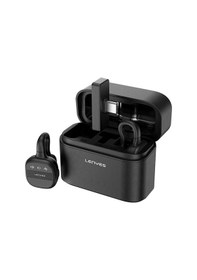 Resim Lenyes Lm209 Type-c Portlu Kablosuz Yaka Mikrofonu Siyah 