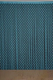 Resim PUANLI MODEL TURKUAZ RENK İP PERDE HAZIR DÜĞMELERİ DİKİLMİŞ İP PERDE 300 * 280 cm 