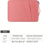 Resim Gateesat 15,6 Inç Pembe Ultra İnce Dizüstü Bilgisayar Çantası Dayanıklı Polyester Diğer 
