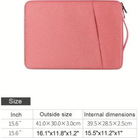 Resim Gateesat 15,6 Inç Pembe Ultra İnce Dizüstü Bilgisayar Çantası Dayanıklı Polyester Diğer 
