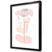 Resim Line Art Çiçek V Çerçeveli Mdf Tablo-172248 