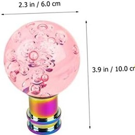 Resim ULTECHNOVO Araba Için Manuel Vites Topuzu Akrilik Kristal Kabarcık Evrensel Uyumluluk M8/m10 Araba Aksesuarı 