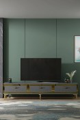 Resim Tsa1802ag - Tuna Tv Stand, Tv Sehpası Antrasit-gold 180cm Antrasit 