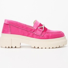 Resim Önü Tokalı Pembe Kadın Loafer Ayakkabı Pembe 