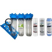 Resim Daire Girişi Su Sayacı Için Üçlü Tesisat Filtresi Atlas Marka 