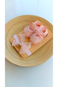 Resim Modomood BilgeTrend Fistolu Bebek Patik Ve Bandana Seti Fisto Desenli Ayakkabı Bandana Set B888 
