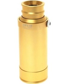 Resim 50x50 Panda Metal Gövde Tek Gözle Büyük Mercek Korsan Dürbün Gold Açık Sarı 