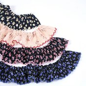 Resim 1 Yard Şifon Çiçek Desenli Dantel Kenar, 4.5cm Genişliğinde - Beyaz, Pembe, Mavi ve Siyah Renklerde Zarif Tomurcuk Kenar Tasarımı DIY Giysi ve Elbise Etek Süslemeleri için, Elbise Süslemeleri|Kabartmalı Kenar Tasarımı|Şifon Kumaş 