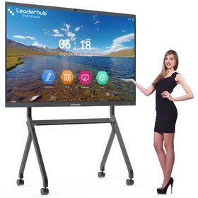 Resim Leaderhub Toplantı eğitimi için Akıllı Tahta, 50 MP Kamera, 8 Mikrofon, 4K UHD Dijital Dokunmatik Ekran 