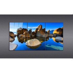 Resim Miyrem Glasses Collection -a1^ Manzara 3lü Kombin Cam Tablo 