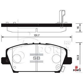 Resim SANGSING SP1569 Fren Balatası Ön Civic Fk Fd 06- 1.4İ 1.8İ 2.2I Cdtı Gdb3407 