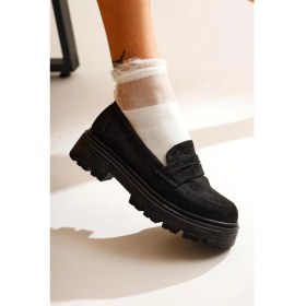 Resim Gerta Siyah Süet Oxford Ayakkabı 