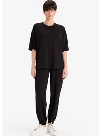 Resim Defacto Jogger Fit Basic Düz Cepli Eşofman Altı G2140ax25aubk81 Siyah-bk81 