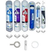 Resim Pemax Water Solutions Kapalı Kasa Su Arıtma STD 6'lı ReVerse Osmosis Mebran Şeffaf Mineral-Gümüş İyonlu Tatlandırıcı 