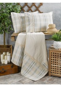 Resim Buldan Işi Otantik Gipürlü Çift Kişilik Kutulu Pike Takım 