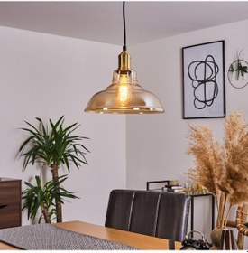 Resim Riolight Retro Bal Tekli Cam Sarkıt Çap: 28Cm (538283694) 