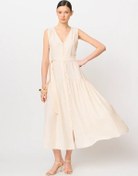 Resim Vittoria Vicci Kolsuz Yazlık A-line Elbise 460292514 Açık Bej 