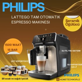 Resim Phılıps Tam Otomatik Espresso Makinesi Krom Siyah 