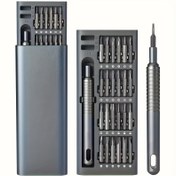 Resim 24-in-1 Mini Hassas Tornavida Seti, Yüksek Kaliteli S2 Çelikten Yapılmıştır, Profesyonel Manyetik Tamir Aracı, Erkeklerin Tatil Hediyeleri için Uygun, Güç Matkabı, Tornavida 