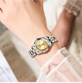 Resim Prestigegoods Yashıdun Kadın 5064 Şık Kuvars İzle Çelik Kayış Takvim Bilek Saati Altın Kadran / Gümüş Kayış Çok Renkli 