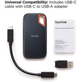 Resim SanDisk Extreme 4TB Taşınabilir NVMe SSD, USB-C, 1050 MB/sn'ye Kadar, Güçlendirilmiş ve Suya Dayanıklı 