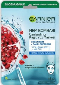 Resim Garnier Nem Bombası Canlandırıcı Kağıt Yüz Maskesi 28 G 
