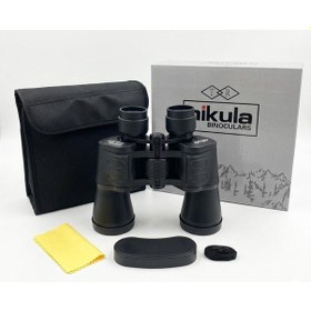 Resim Nikula 10x50 Kauçuk Kaplama Profesyonel El Dürbünü Siyah 