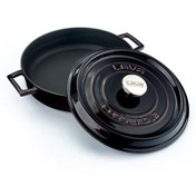 Resim Lava Trendy LVYST28PRK2P 28 CM Majolica Mor Demir Döküm Yayvan Tencere 