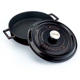 Resim Lava Trendy LVYST28PRK2P 28 CM Majolica Mor Demir Döküm Yayvan Tencere 