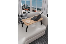 Resim Ed Pet Dizayn Laptop Sehpası Seyyar Kahvaltı Masası Katlanır Çalışma Sehpası Atlantik Çam 