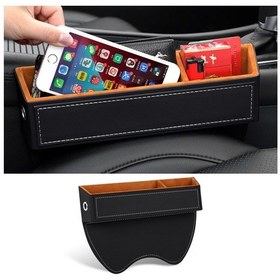 Resim Cbtx Araç Çatlak Eşyaları Saklama Kutusu Araç İçi Dekorasyon Malzemeleri, Renk: Siyah Beyaz Çizgi Yardımcı Pilot 