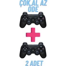 Resim Atasoft 2 Adet Double Ps3 Uyumlu Kablosuz Analog Oyun Kolu 