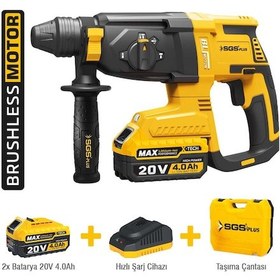 Resim Sgs Plus SGS5521 - 20 Volt 4 Amper 2.8 Joules 0-5300 BPM Akülü Darbeli Kırıcı Delici Seti 