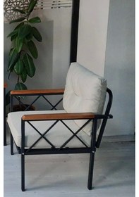 Resim Safir Bahçe Mobilyası,berjer,cafe Koltuğu,ofis Koltuğu,çayseti,balkon Mobilyası Krem 